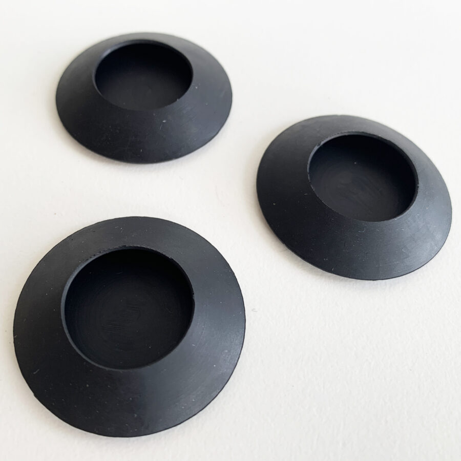 Rubber glides and felt pads